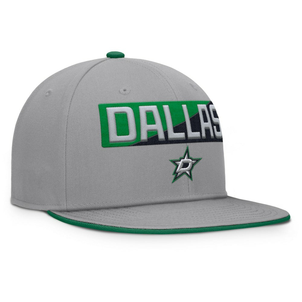 Dallas Stars Fanatics Fundamentals Duo Split Logo Snapback Hat Gray