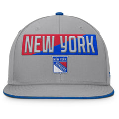 New York Rangers Fanatics Fundamentals Duo Split Logo Snapback Hat Gray