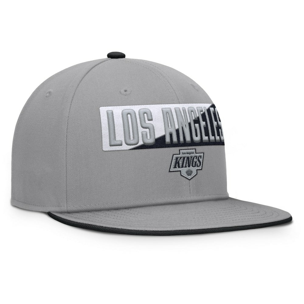 Los Angeles Kings Fanatics Fundamentals Duo Split Logo Snapback Hat Gray