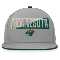 Minnesota Wild Fanatics Fundamentals Duo Split Logo Snapback Hat Gray
