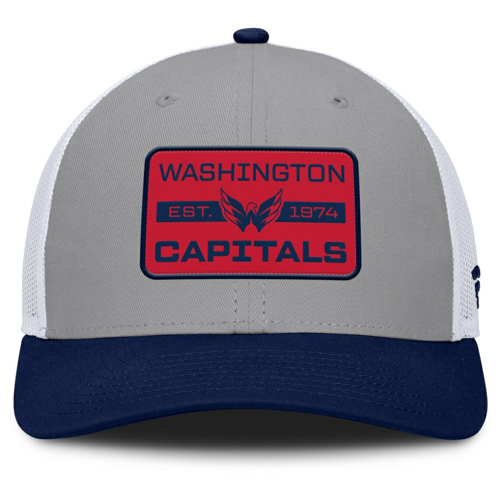 Washington Capitals Fanatics Fundamental Adapt Trucker Adjustable Hat Gray/Navy