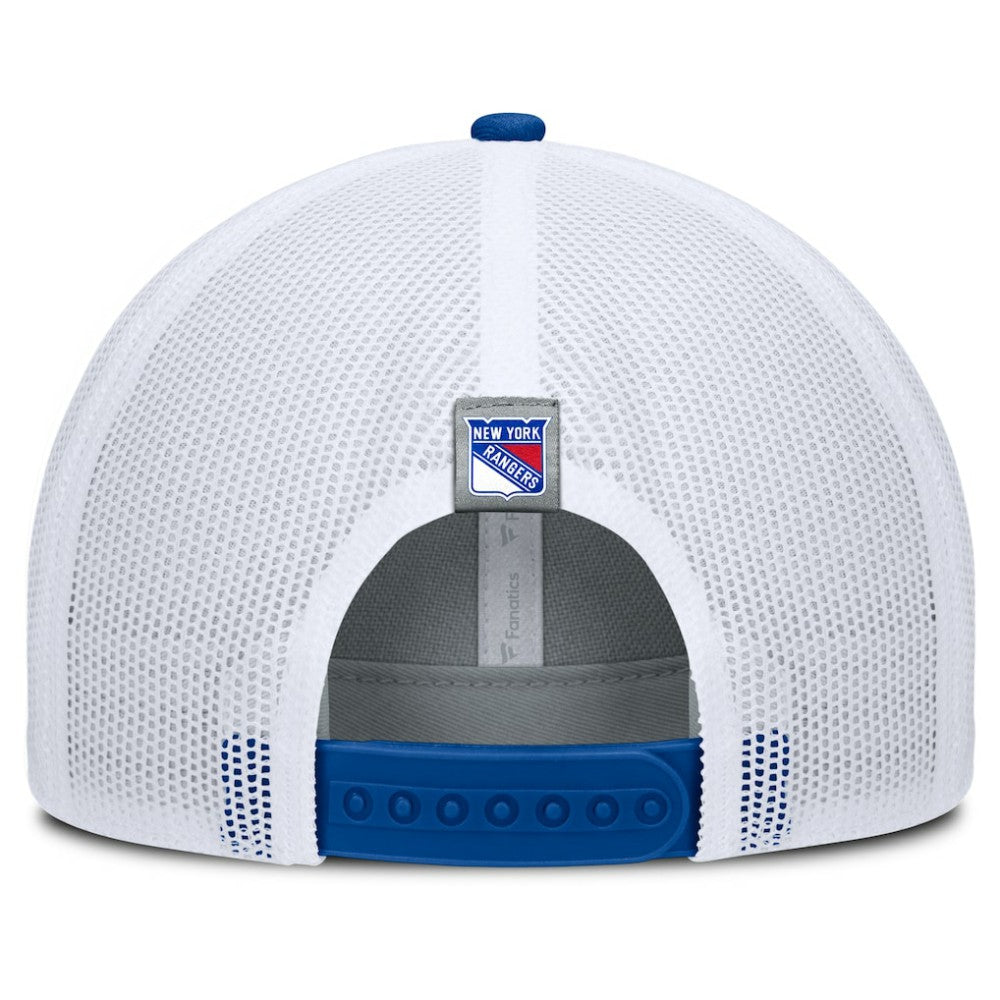 New York Rangers Fanatics Fundamental Adapt Trucker Adjustable Hat Gray/Blue