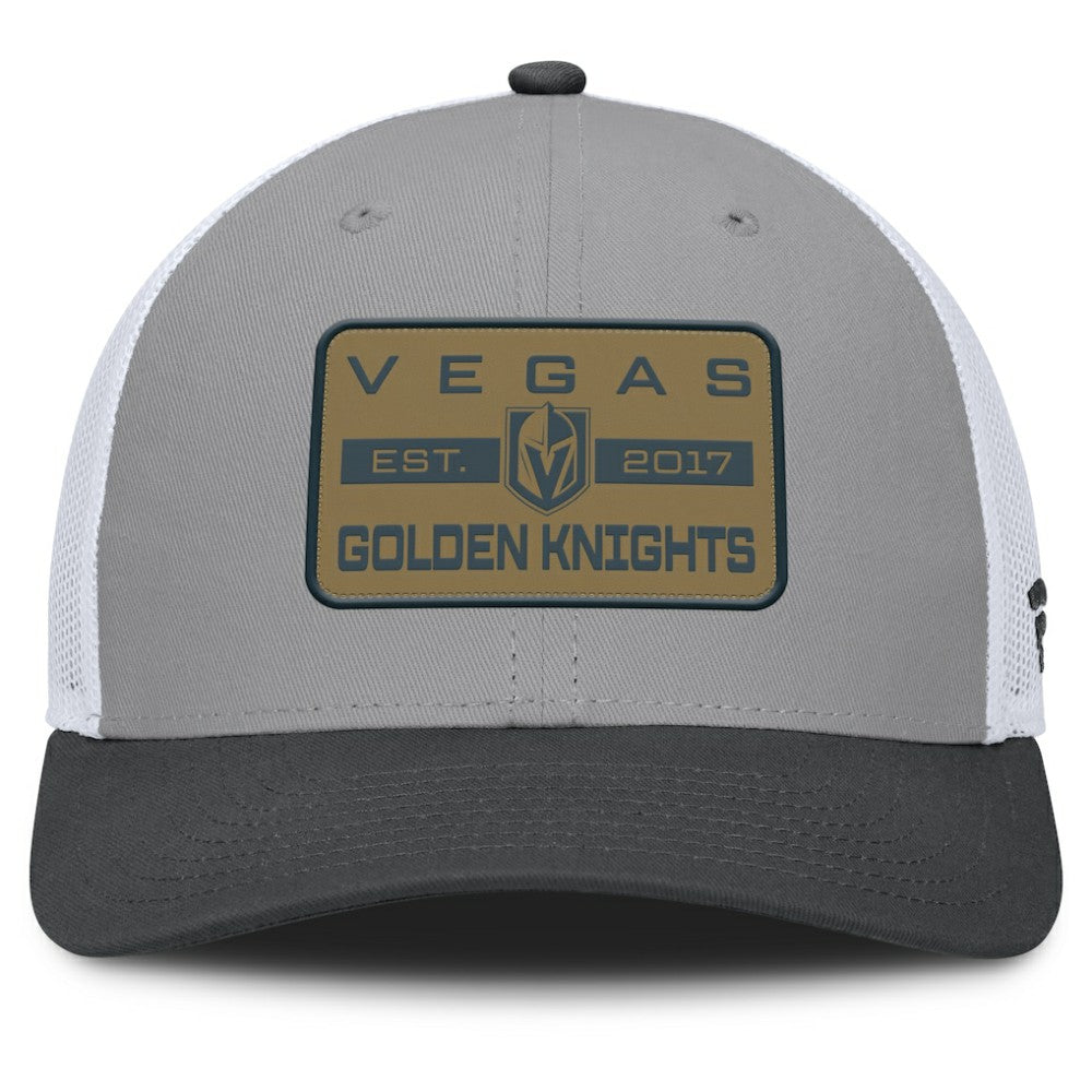 Vegas Golden Knights Fanatics Fundamental Adapt Trucker Adjustable Hat Gray/Charcoal