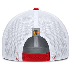 Chicago Blackhawks Fanatics Fundamental Adapt Trucker Adjustable Hat Gray/Red