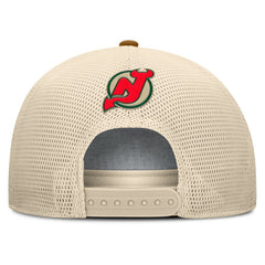 New Jersey Devils Fanatics Heritage Fetch A-Frame Trucker Adjustable Hat Brown/Cream