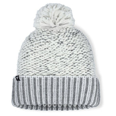 Chicago Blackhawks Fanatics Women's Fundamental Mist Cuffed Knit Hat with Pom White/Gray