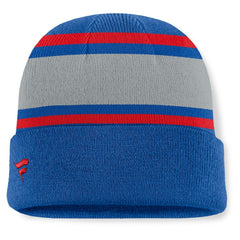 New York Rangers Fanatics Heritage Varsity Cuffed Knit Hat Blue