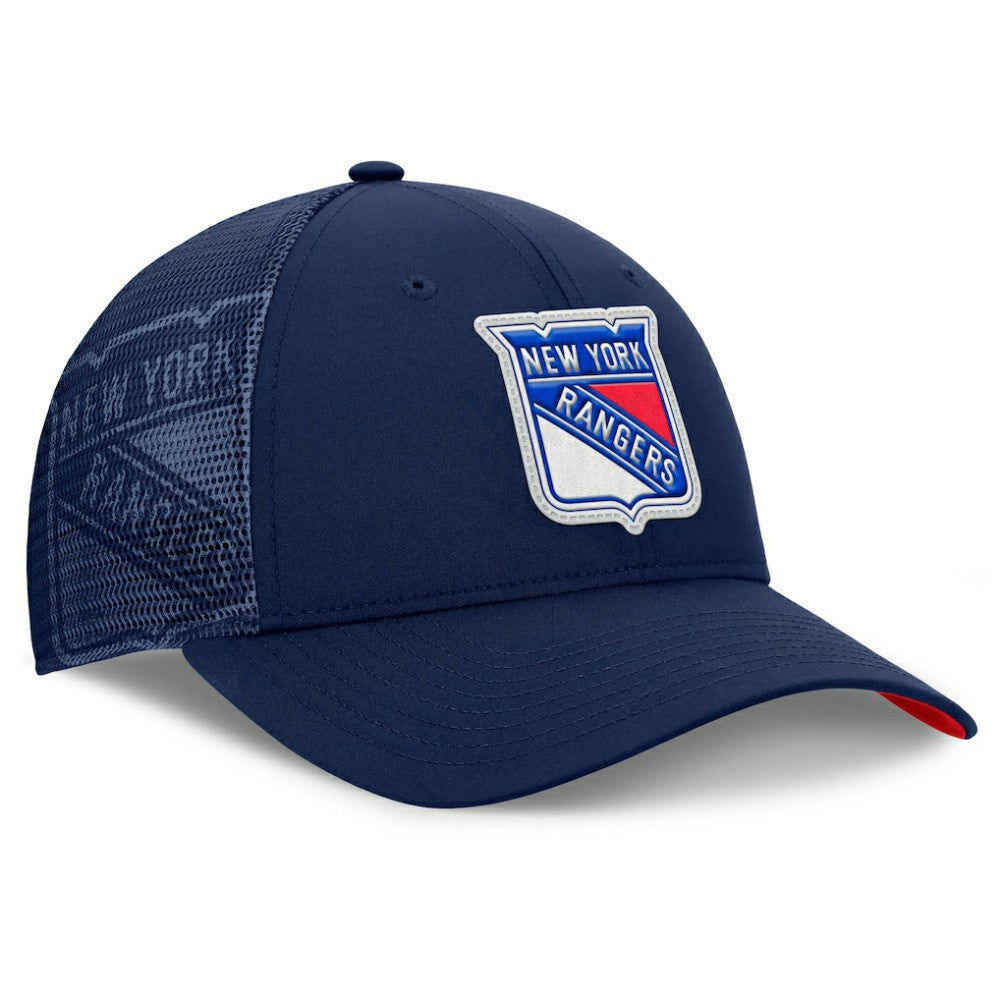 New York Rangers Fanatics Authentic Pro Home Ice Trucker Adjustable Hat Navy