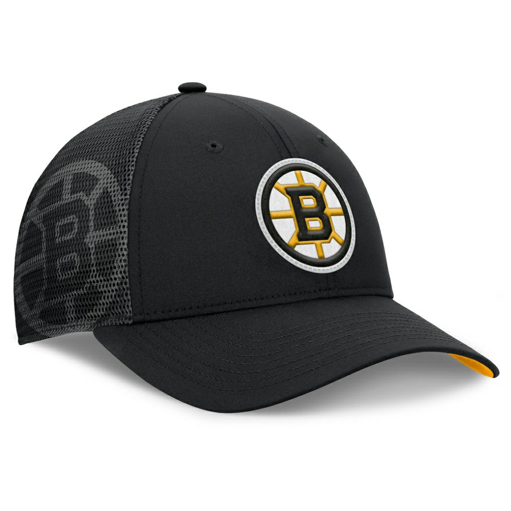 Boston Bruins Fanatics Authentic Pro Home Ice Trucker Adjustable Hat Black