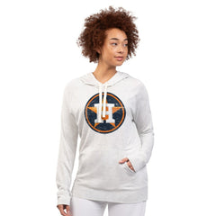 Houston Astros G-III 4Her by Carl Banks Women's Pregame Pullover Hoodie Oatmeal