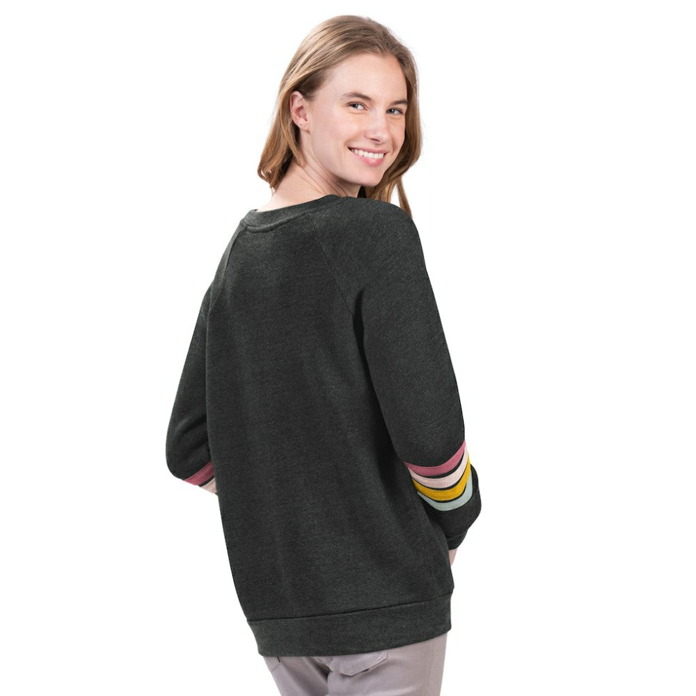 Philadelphia Phillies G-III 4Her by Carl Banks Women's Allana Stripe Pullover Sweatshirt Charcoal