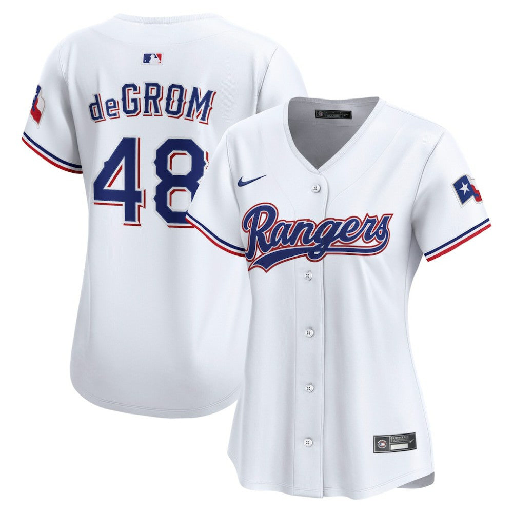 Jacob deGrom Texas Rangers Women's Home Limited Player Jersey White | Nike