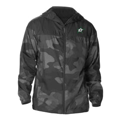 Dallas Stars Columbia Camo Flash Challenger Omni-Shade Full-Zip Hoodie Windbreaker Black