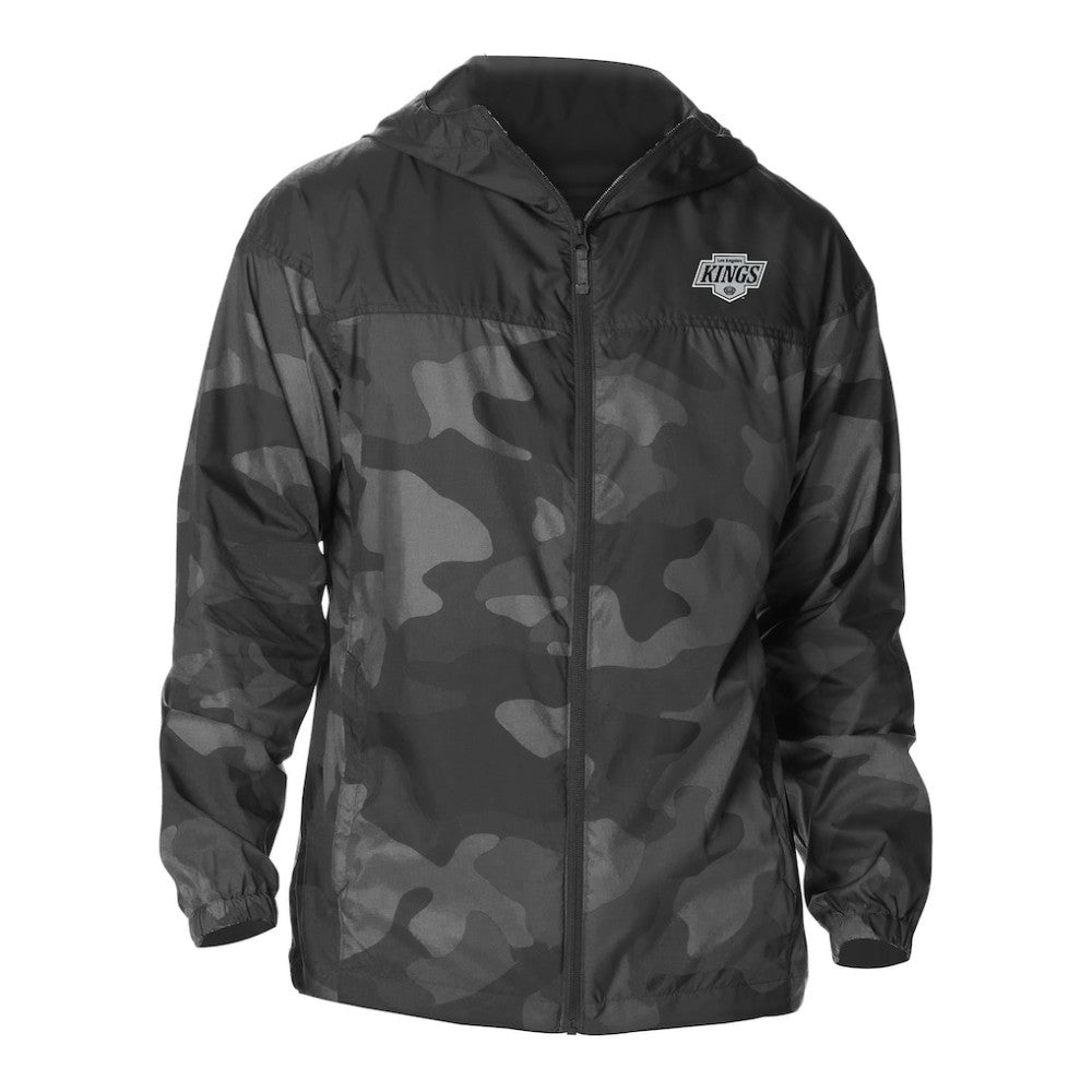 Los Angeles Kings Columbia Camo Flash Challenger Omni-Shade Full-Zip Hoodie Windbreaker Black