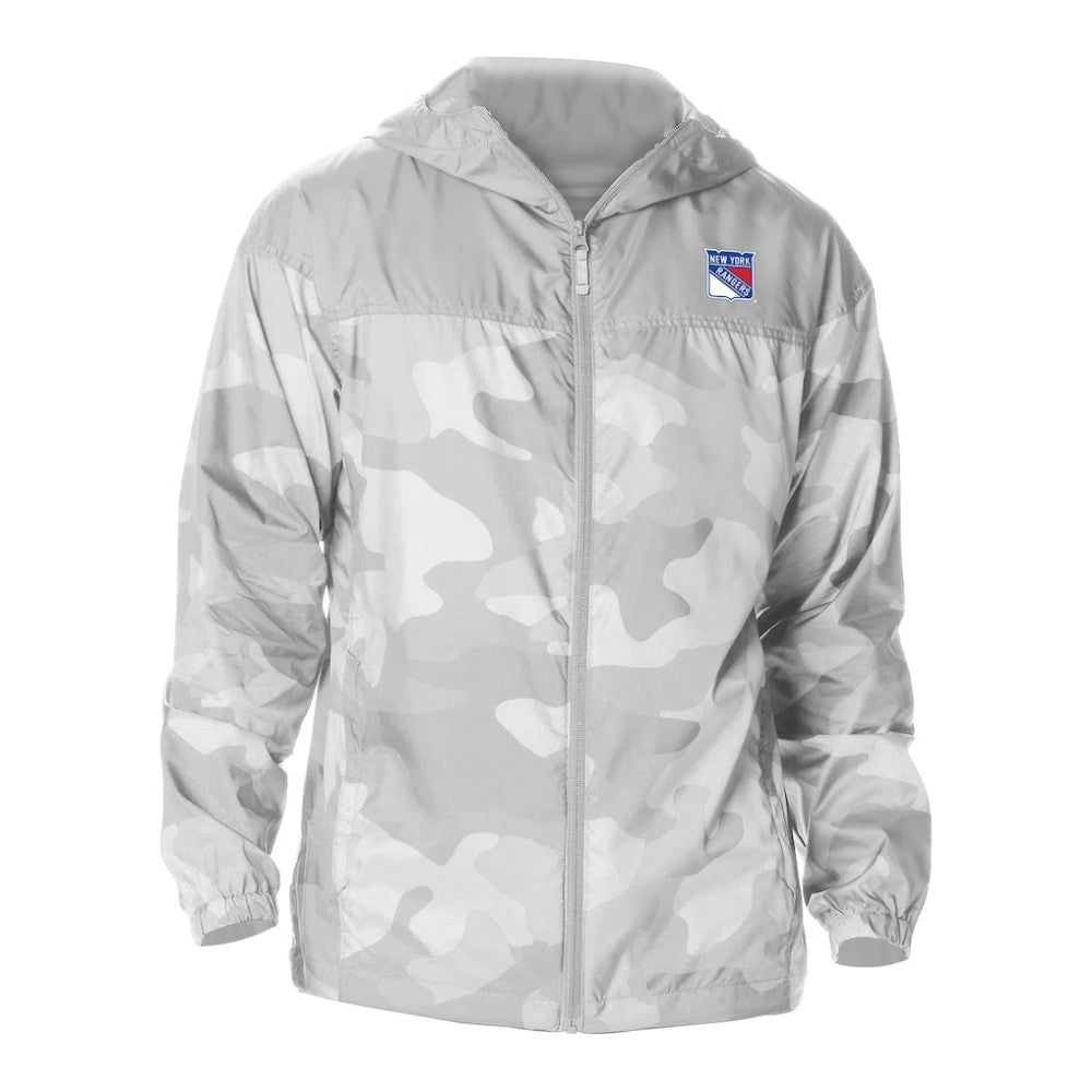 New York Rangers Columbia Camo Flash Challenger Omni-Shade Full-Zip Hoodie Windbreaker Gray