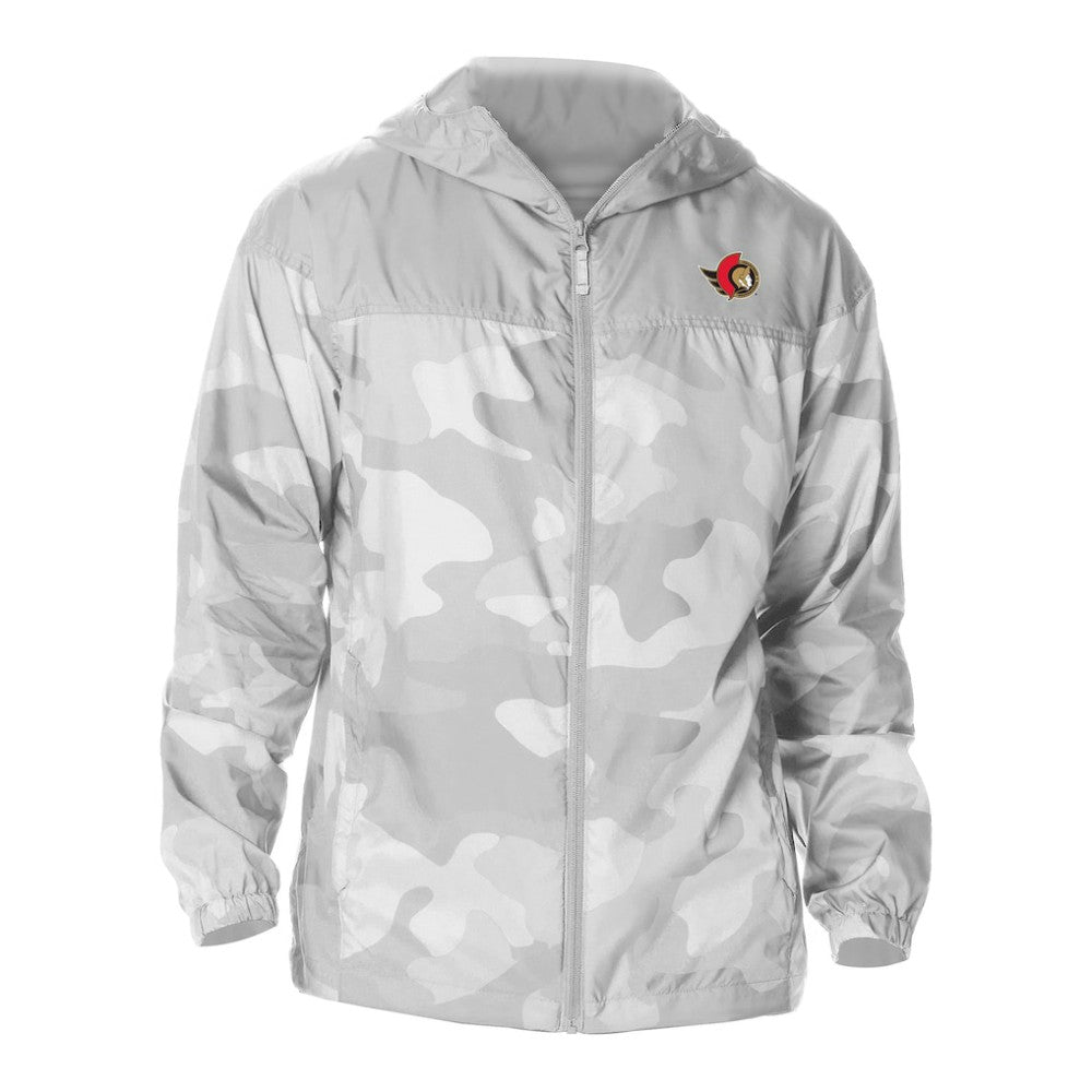 Ottawa Senators Columbia Camo Flash Challenger Omni-Shade Full-Zip Hoodie Windbreaker Gray