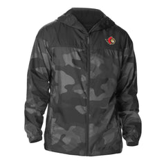 Ottawa Senators Columbia Camo Flash Challenger Omni-Shade Full-Zip Hoodie Windbreaker Black
