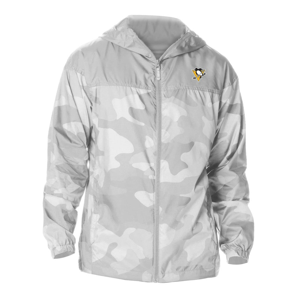Pittsburgh Penguins Columbia Camo Flash Challenger Omni-Shade Full-Zip Hoodie Windbreaker Gray