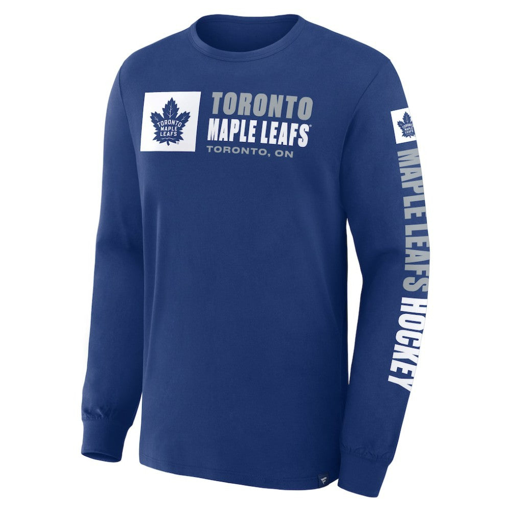 Toronto Maple Leafs Fanatics Goal Crease Legacy Long Sleeve T-Shirt Blue