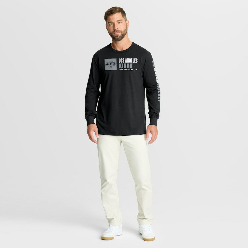 Los Angeles Kings Fanatics Goal Crease Legacy Long Sleeve T-Shirt Black