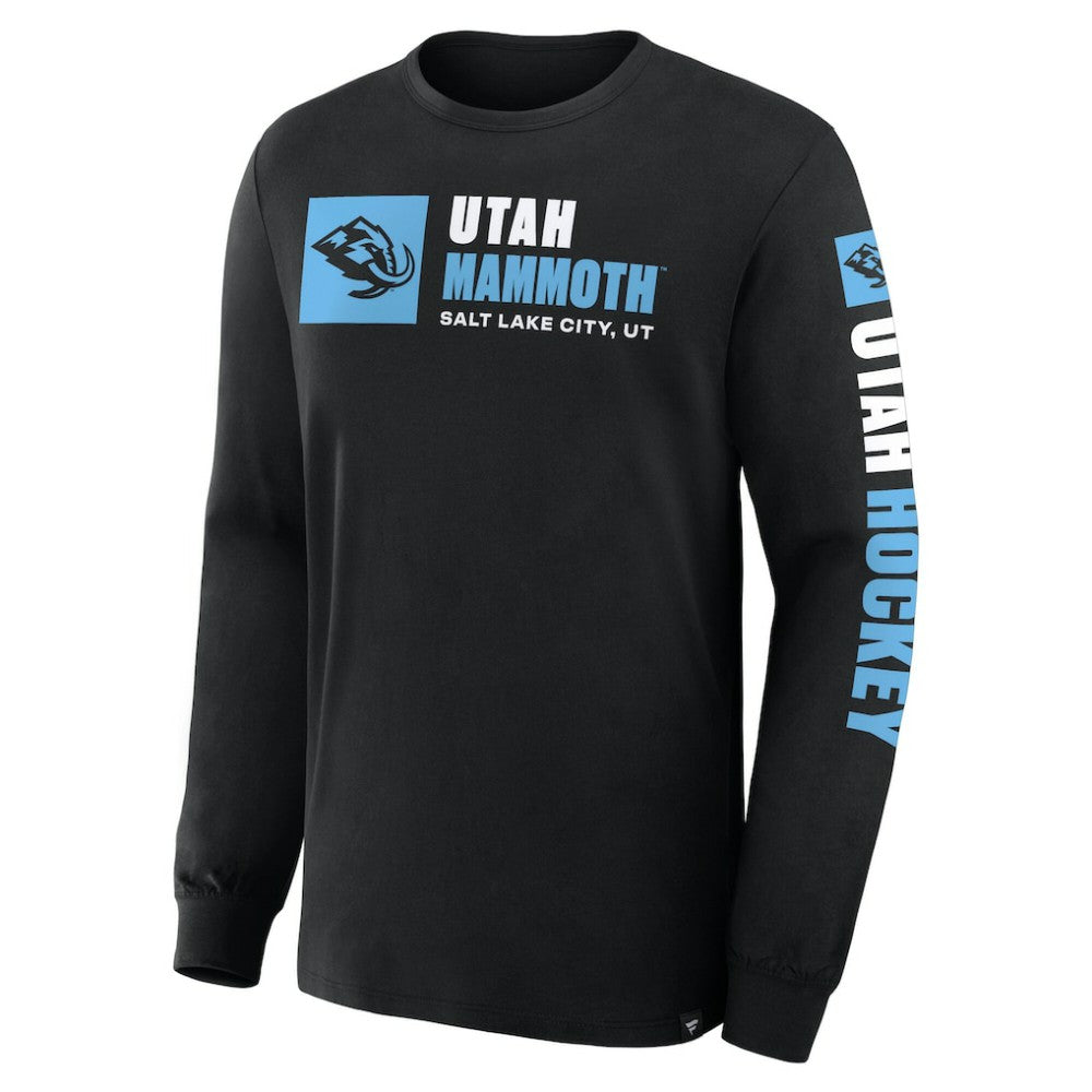 Utah Mammoth Fanatics Goal Crease Legacy Long Sleeve T-Shirt Black