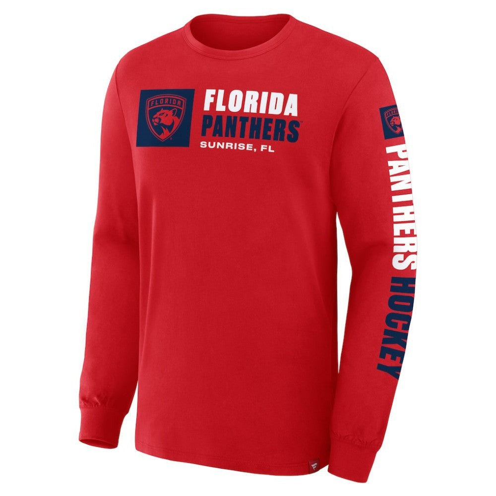 Florida Panthers Fanatics Goal Crease Legacy Long Sleeve T-Shirt Red
