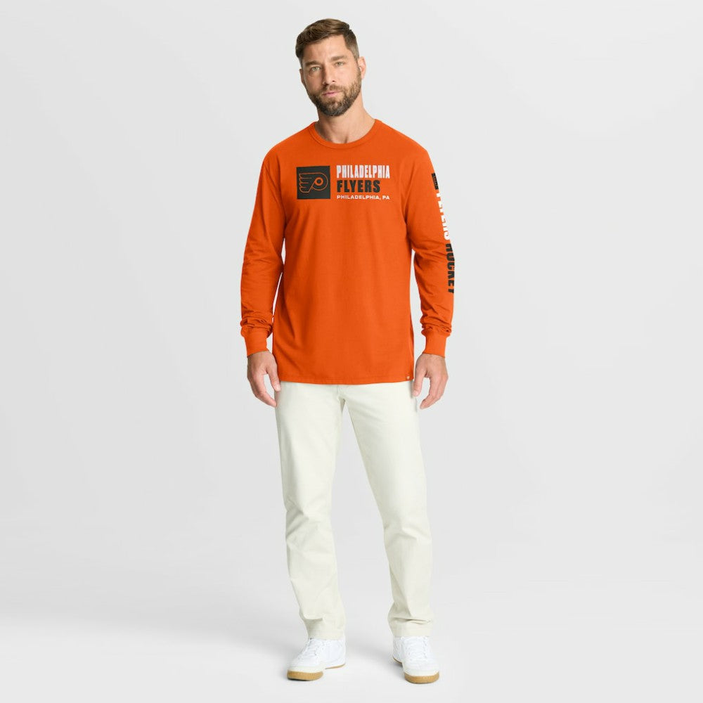 Philadelphia Flyers Fanatics Goal Crease Legacy Long Sleeve T-Shirt Orange