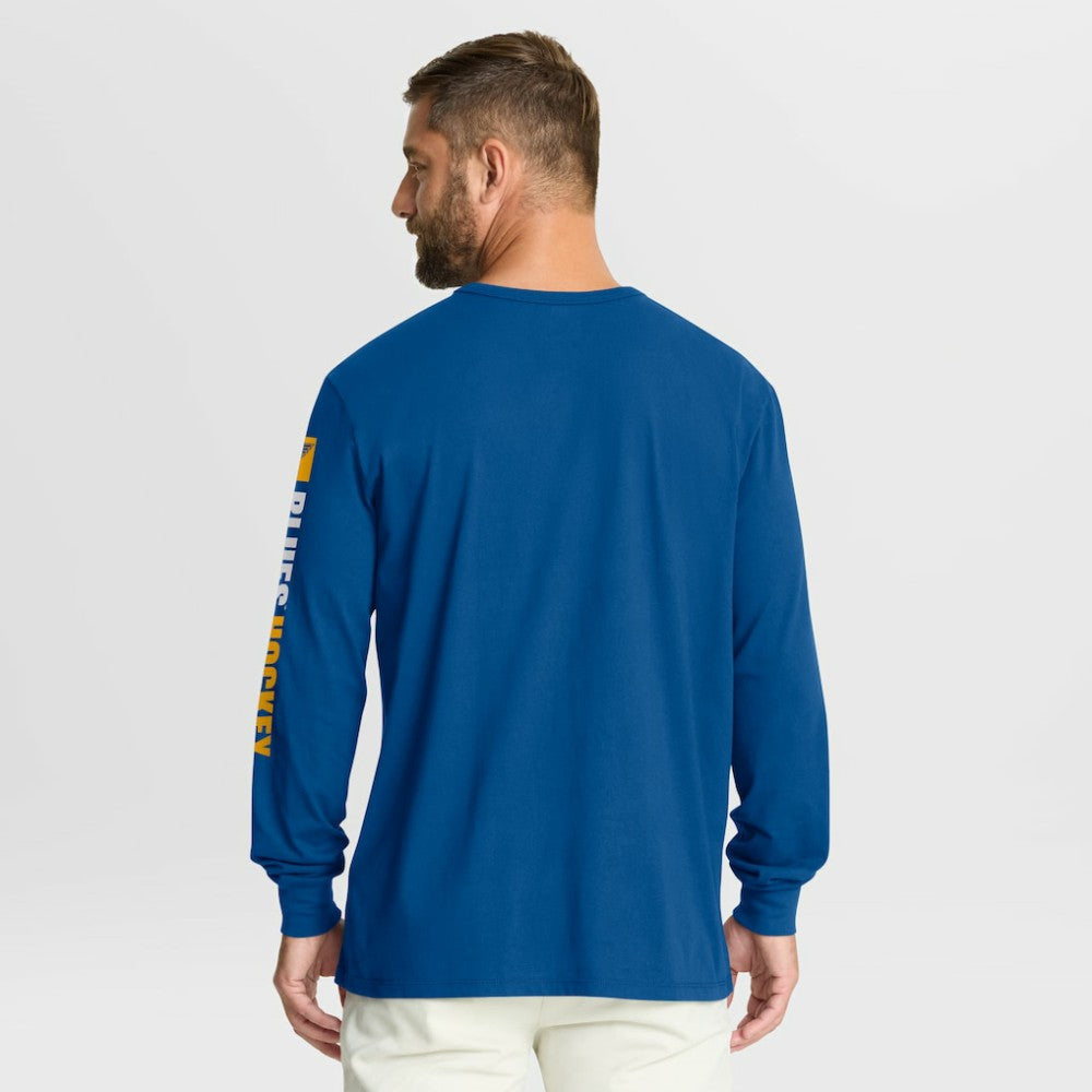 St. Louis Blues Fanatics Goal Crease Legacy Long Sleeve T-Shirt Blue