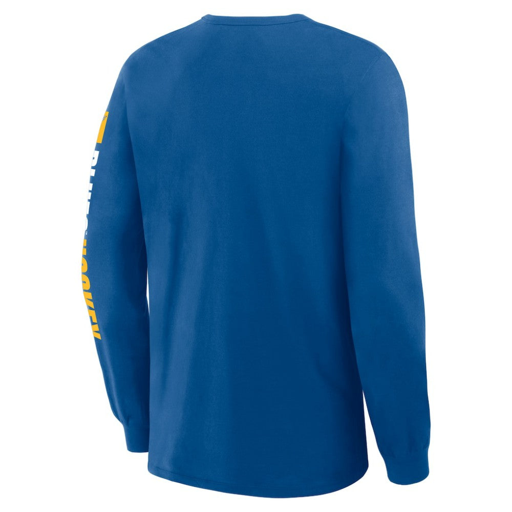St. Louis Blues Fanatics Goal Crease Legacy Long Sleeve T-Shirt Blue
