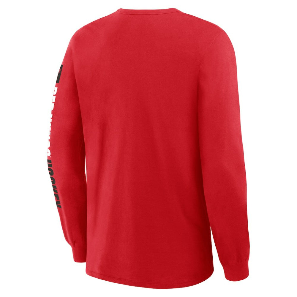 Detroit Red Wings Fanatics Goal Crease Legacy Long Sleeve T-Shirt Red