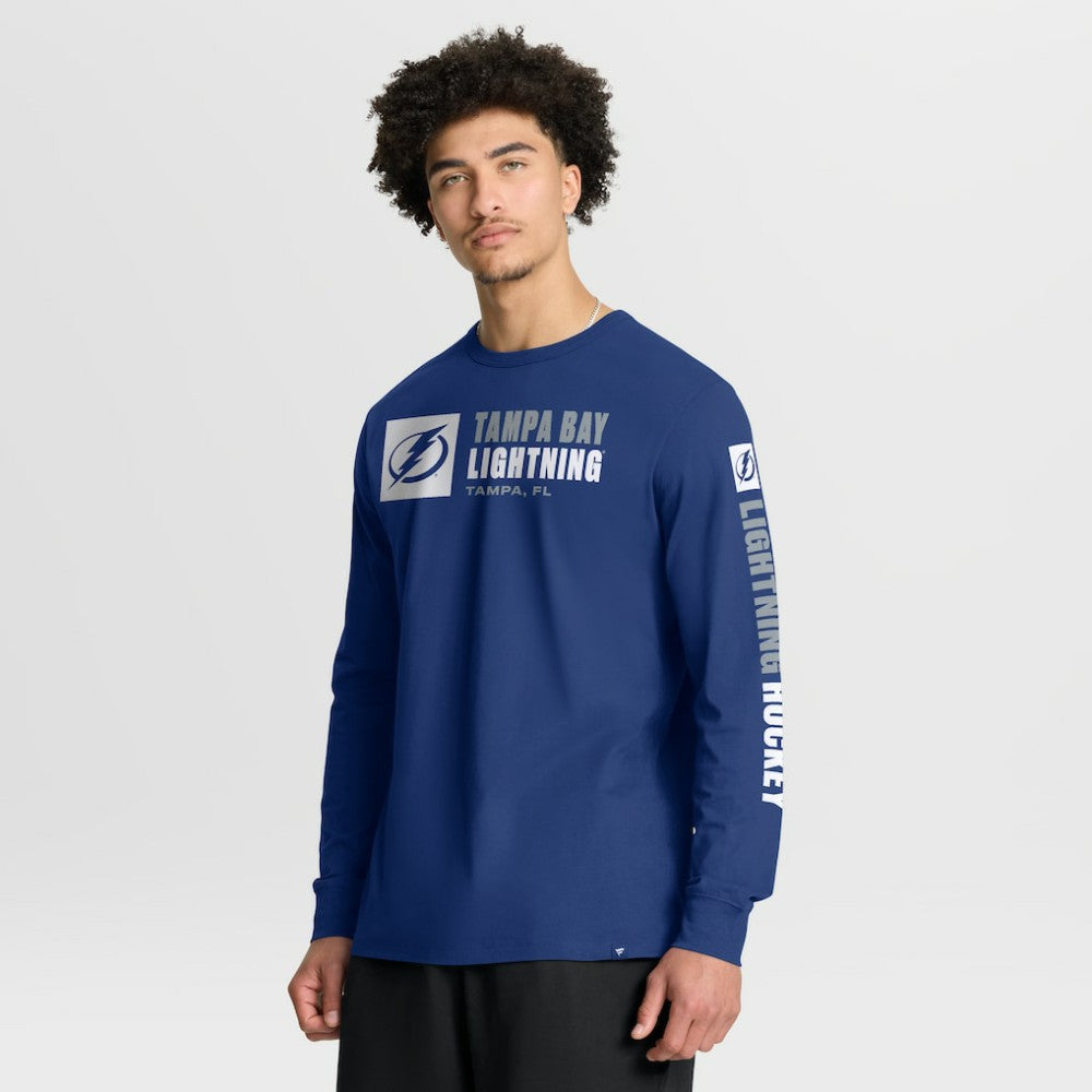 Tampa Bay Lightning Fanatics Goal Crease Legacy Long Sleeve T-Shirt Blue