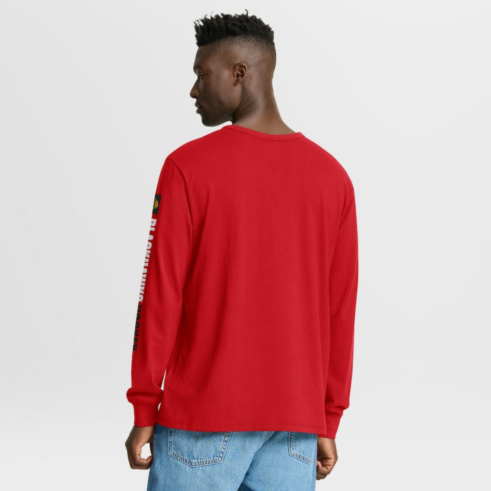 Chicago Blackhawks Fanatics Goal Crease Legacy Long Sleeve T-Shirt Red