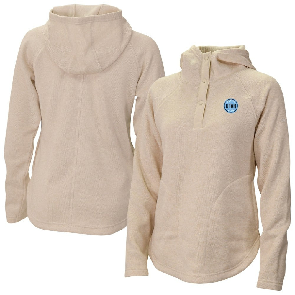 Utah Mammoth Columbia Women's Sweater Weather Quarter-Snap Hoodie Cream