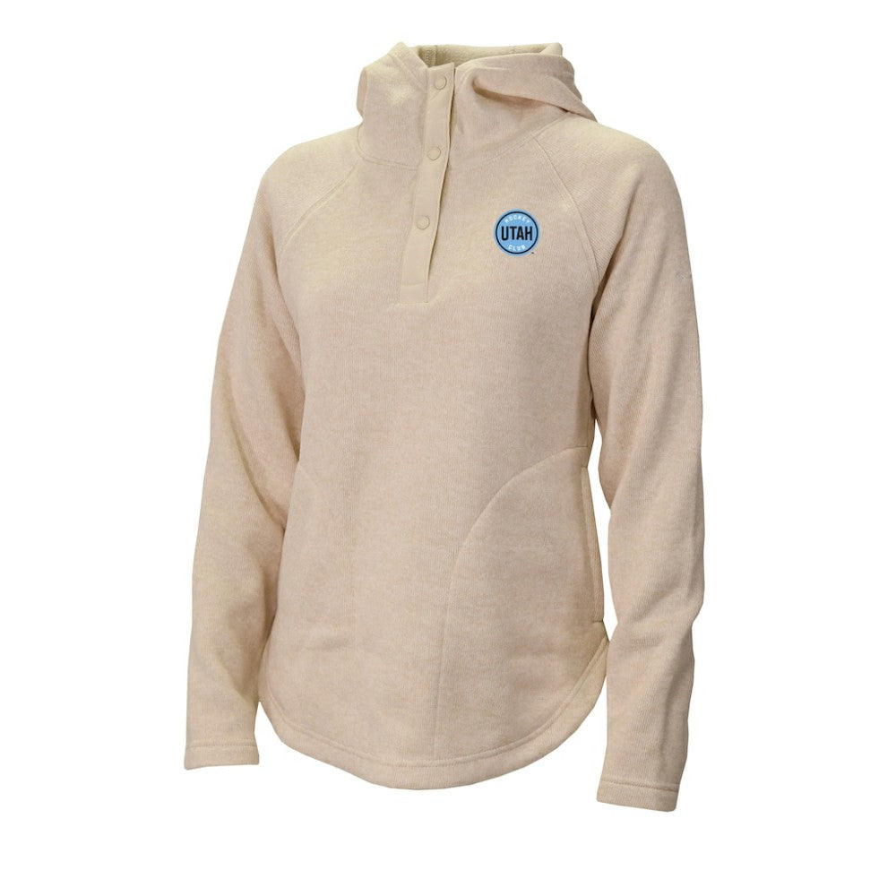 Utah Mammoth Columbia Women's Sweater Weather Quarter-Snap Hoodie Cream