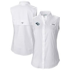 Utah Mammoth Columbia Women's Tamiami Omni-Shade Sleeveless Button-Up Shirt White