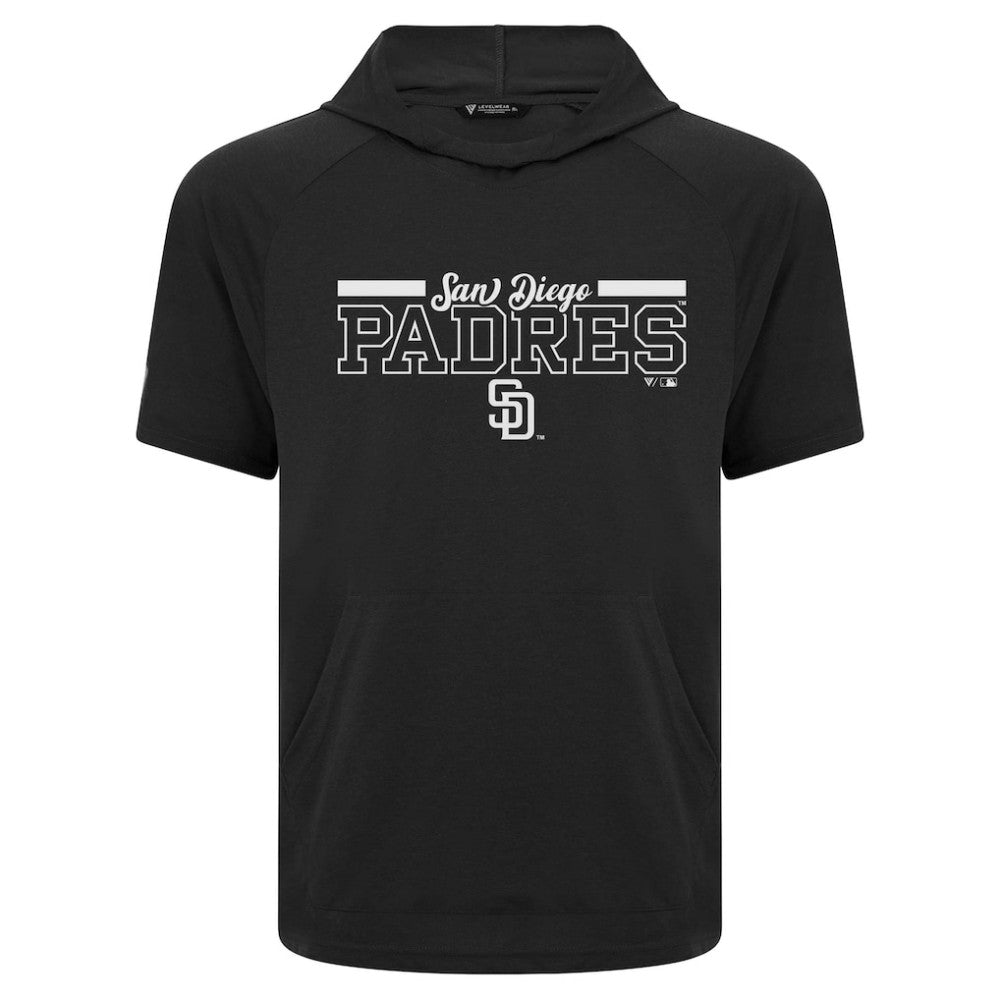 San Diego Padres Levelwear Phase Vanguard Hoodie T-Shirt Black