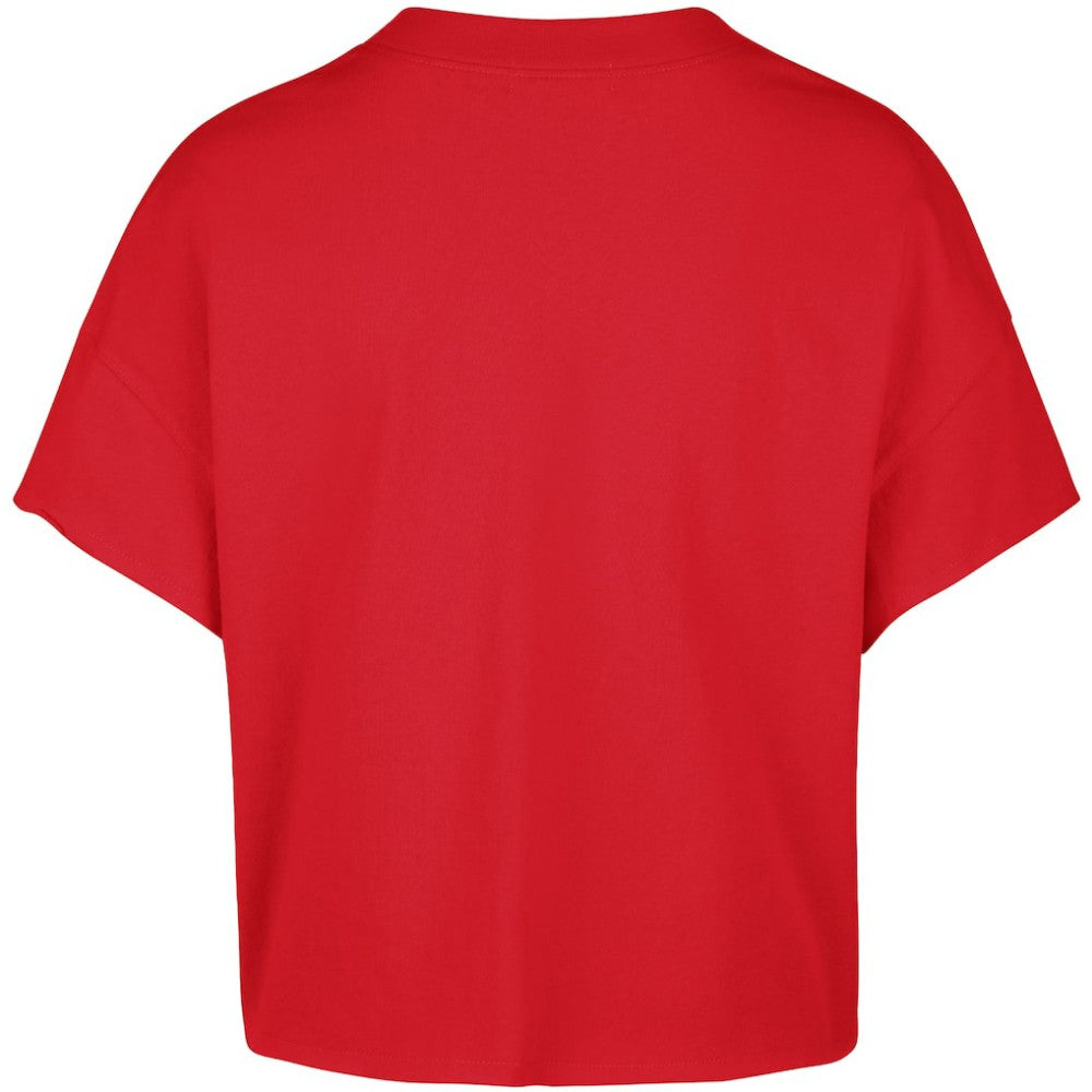 Jack Hughes New Jersey Devils '47 Women's Elation Name & Number Oversized Notch Neck T-Shirt Red
