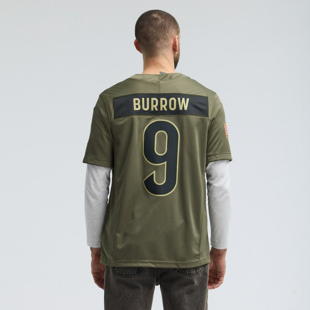 Joe Burrow Cincinnati Bengals 2025 Salute to Service Limited Jersey - Olive