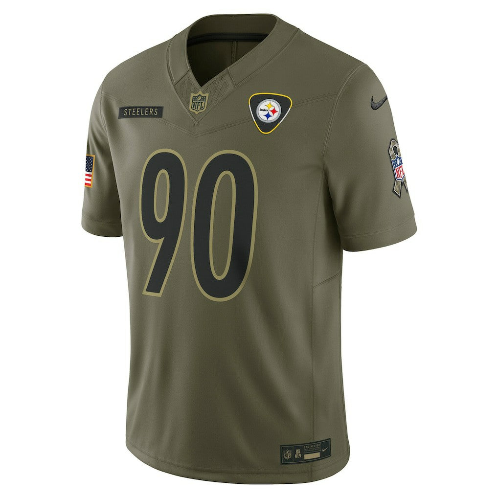 T.J. Watt Pittsburgh Steelers 2025 Salute to Service Limited Jersey - Olive