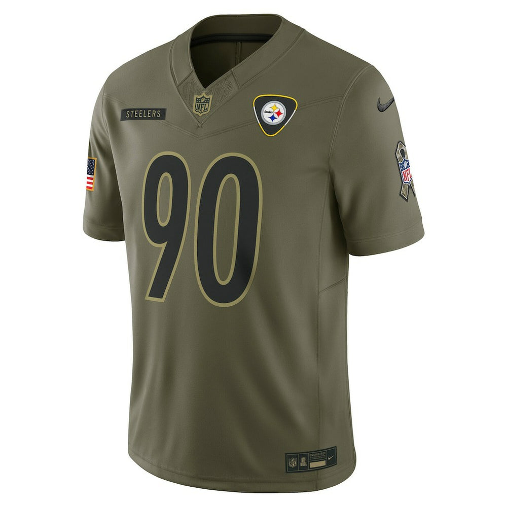 T.J. Watt Pittsburgh Steelers 2025 Salute to Service Limited Jersey - Olive
