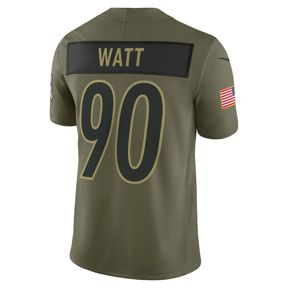 T.J. Watt Pittsburgh Steelers 2025 Salute to Service Limited Jersey - Olive