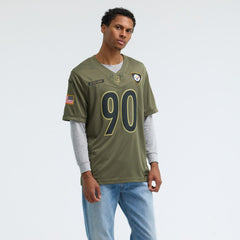T.J. Watt Pittsburgh Steelers 2025 Salute to Service Limited Jersey - Olive