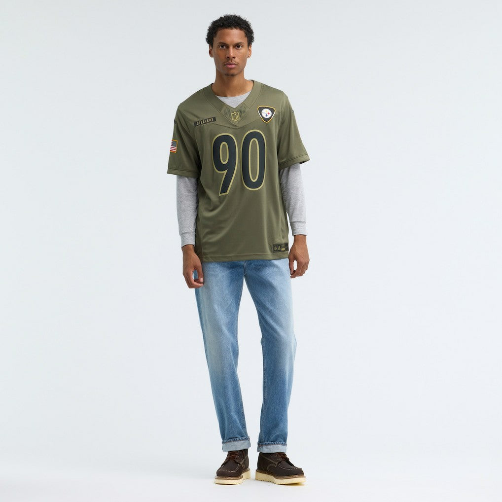 T.J. Watt Pittsburgh Steelers 2025 Salute to Service Limited Jersey - Olive