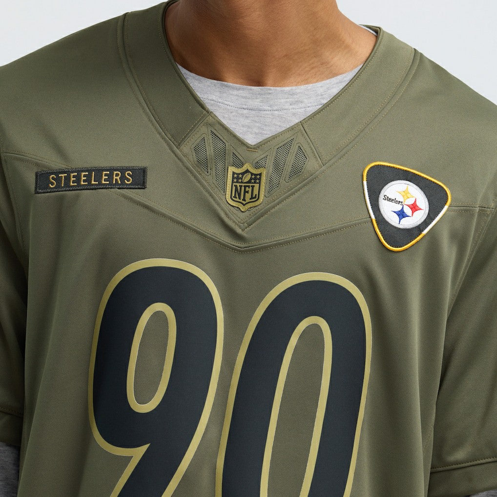 T.J. Watt Pittsburgh Steelers 2025 Salute to Service Limited Jersey - Olive