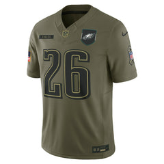 Saquon Barkley Philadelphia Eagles 2025 Salute to Service Limited Jersey - Olive