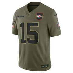 Patrick Mahomes Kansas City Chiefs 2025 Salute to Service Limited Jersey - Olive