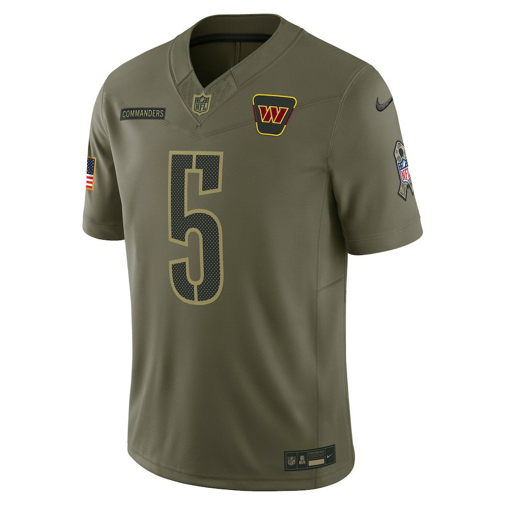 Jayden Daniels Washington Commanders 2025 Salute to Service Limited Jersey - Olive