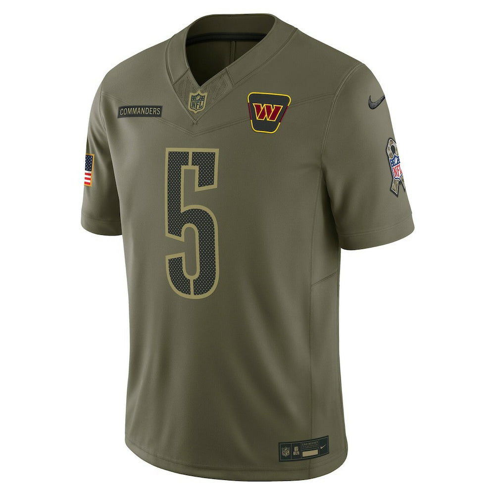 Jayden Daniels Washington Commanders 2025 Salute to Service Limited Jersey - Olive