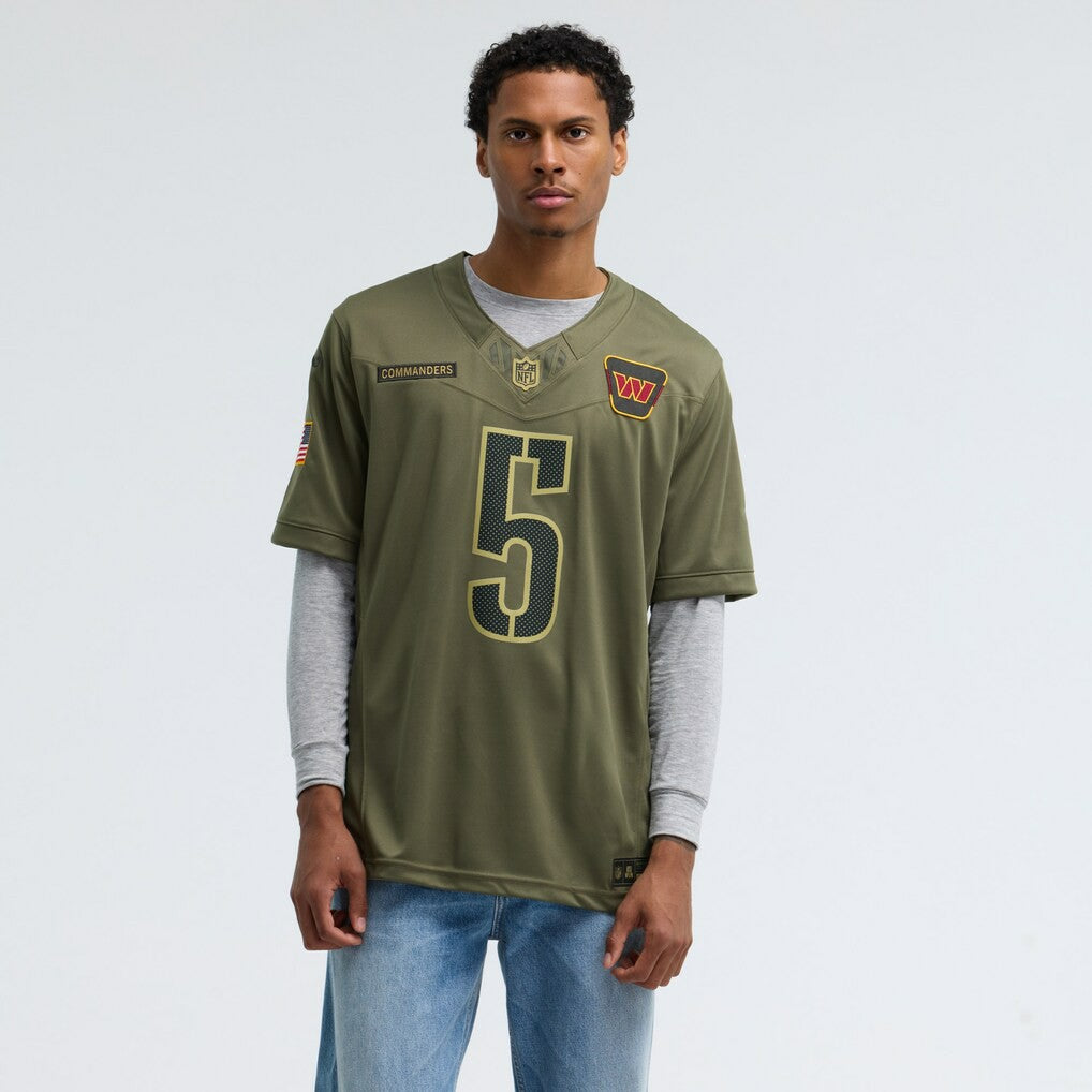 Jayden Daniels Washington Commanders 2025 Salute to Service Limited Jersey - Olive