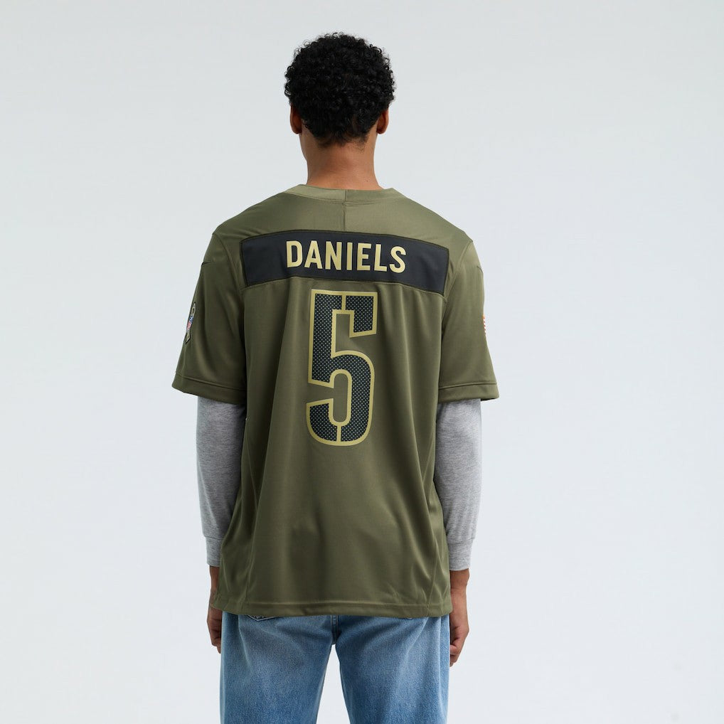 Jayden Daniels Washington Commanders 2025 Salute to Service Limited Jersey - Olive